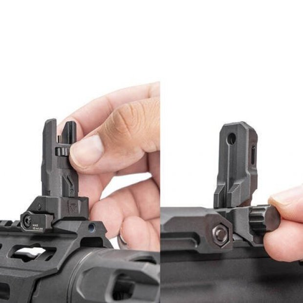 Składany celownik przeziernikowy trike Polymer Backup Sights Czarny Strike Industries 6