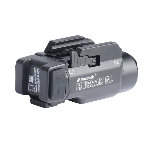 Taktyczna latarka na pistolet z laserem Hussar Mactronic 6