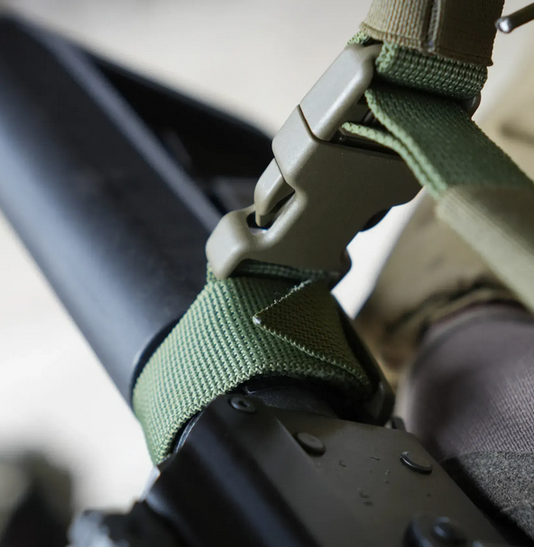  Trzypunktowy pas na broń z szerokim naramiennikiem KRAKEN sling Gen.II Oliwkowy RAGNAROK  4