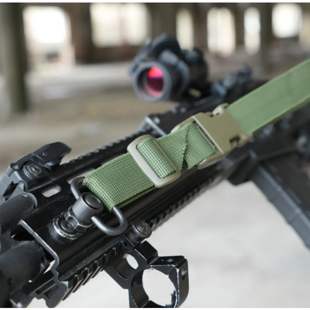  Trzypunktowy pas na broń z szerokim naramiennikiem KRAKEN sling Gen.II Oliwkowy RAGNAROK  5