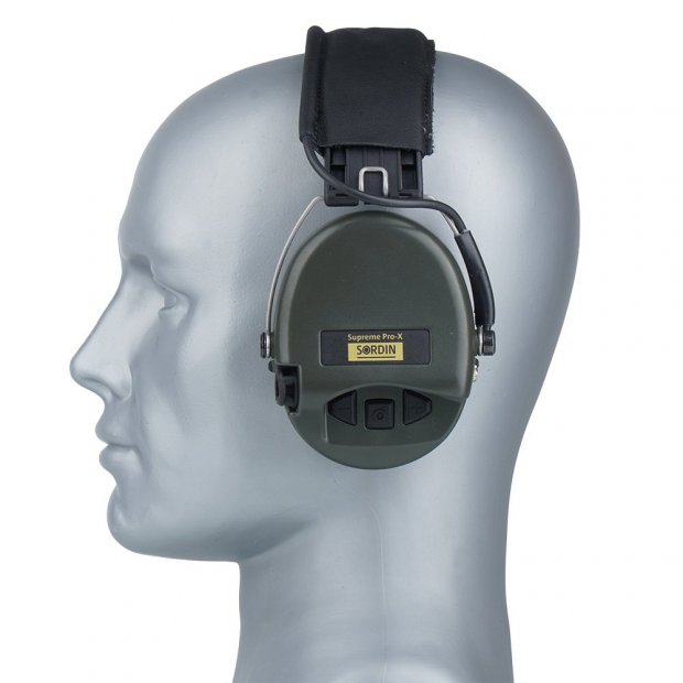 Aktywne ochronniki słuchu Sordin Supreme-Pro X LED żelowe wkładki- zielone 3