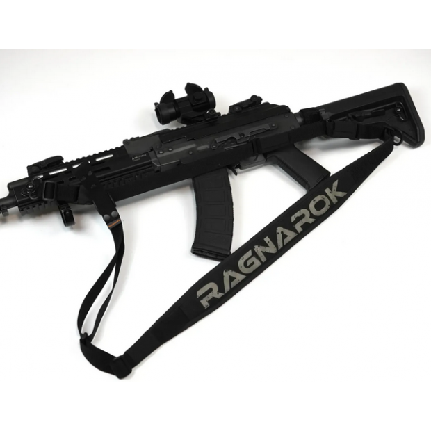 Trzypunktowy pas na broń z szerokim naramiennikiem KRAKEN sling Gen.II Czarny RAGNAROK 