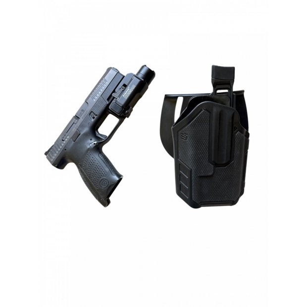 Zestaw Kabura Blackhawk Omnivore + Latarka Mactronic HUSSAR 