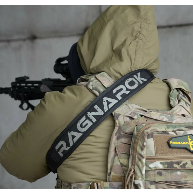 Trzypunktowy pas na broń z szerokim naramiennikiem KRAKEN sling Gen.II Czarny RAGNAROK  5