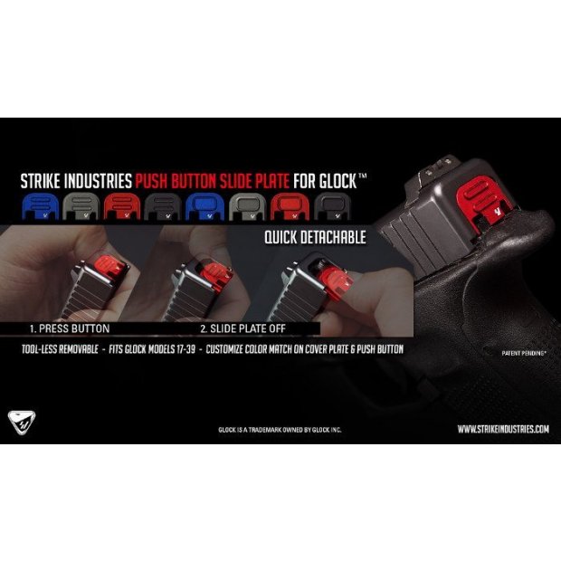  Płytka oporowa zamka Glock - Czarna Strike Industries 3