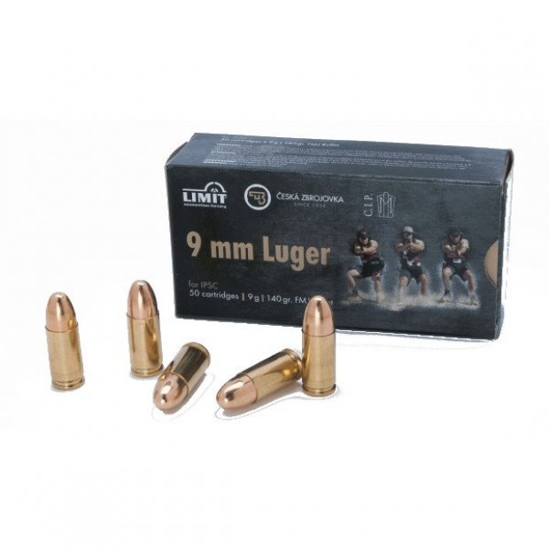 Amunicja LIMIT IPSC kal. 9mm Luger FMJ 9 g / 140 gr