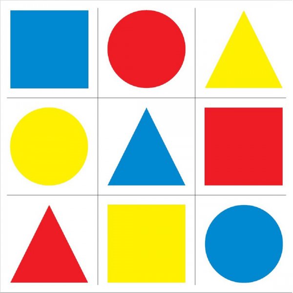 Tarcza - Figury geometryczne kolorowe-20szt. 4
