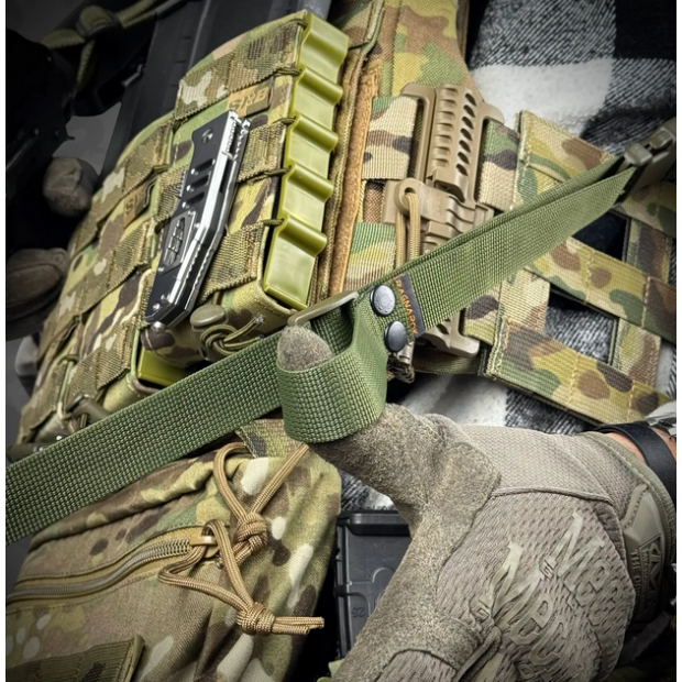  Elastyczny pas do broni FORSETI jedno/dwupunktowy Oliwkowy RAGNAROK 5