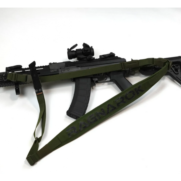  Trzypunktowy pas na broń z szerokim naramiennikiem KRAKEN sling Gen.II Oliwkowy RAGNAROK 