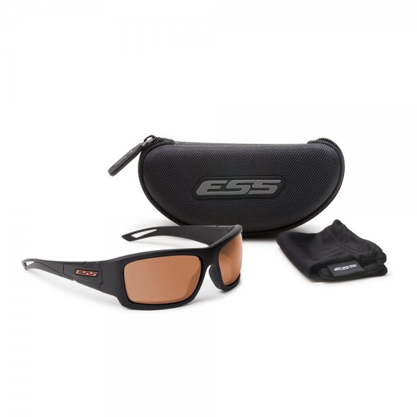 Okulary balistyczne ESS - Credence Black Frame Mirrored Copper Lenses  2